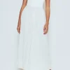 ENDLESS ROSE Tops | One Pieces*- Mixed Media Vest Pleated Jumpsuit CREAM