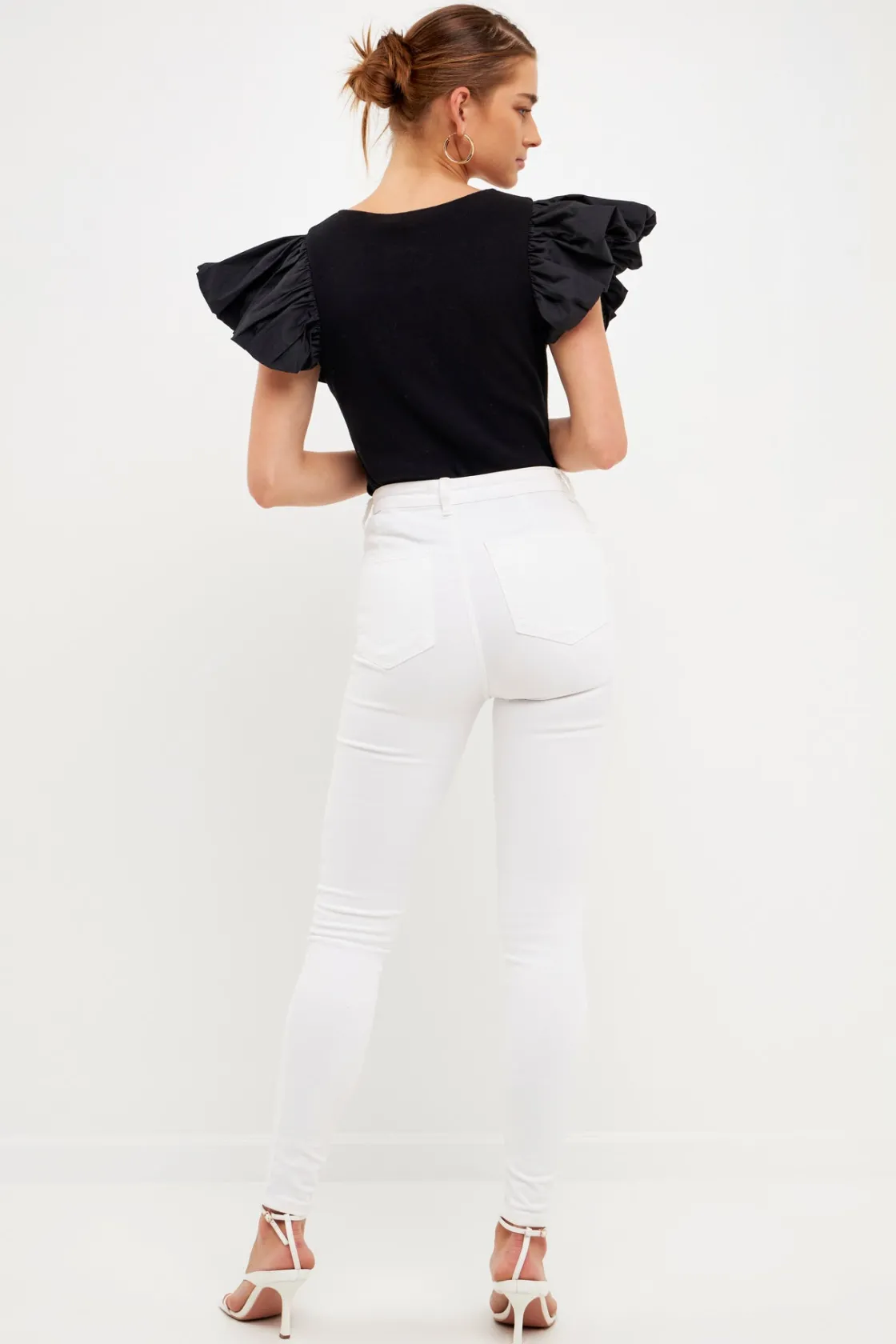 endless_rose__mixed_media_1-5.webp ENDLESS ROSE Sweaters & Knits*- Mixed Media Square Neckline Knit Top BLACK