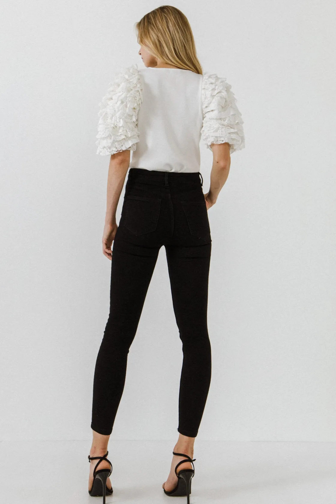 endless_rose__mixed_media_7.webp ENDLESS ROSE Tops*- Mixed Media Contrast Sleeve Top