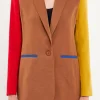 ENDLESS ROSE Blazers | Tops*- Multi Colorblock Blazer BROWNMULTI