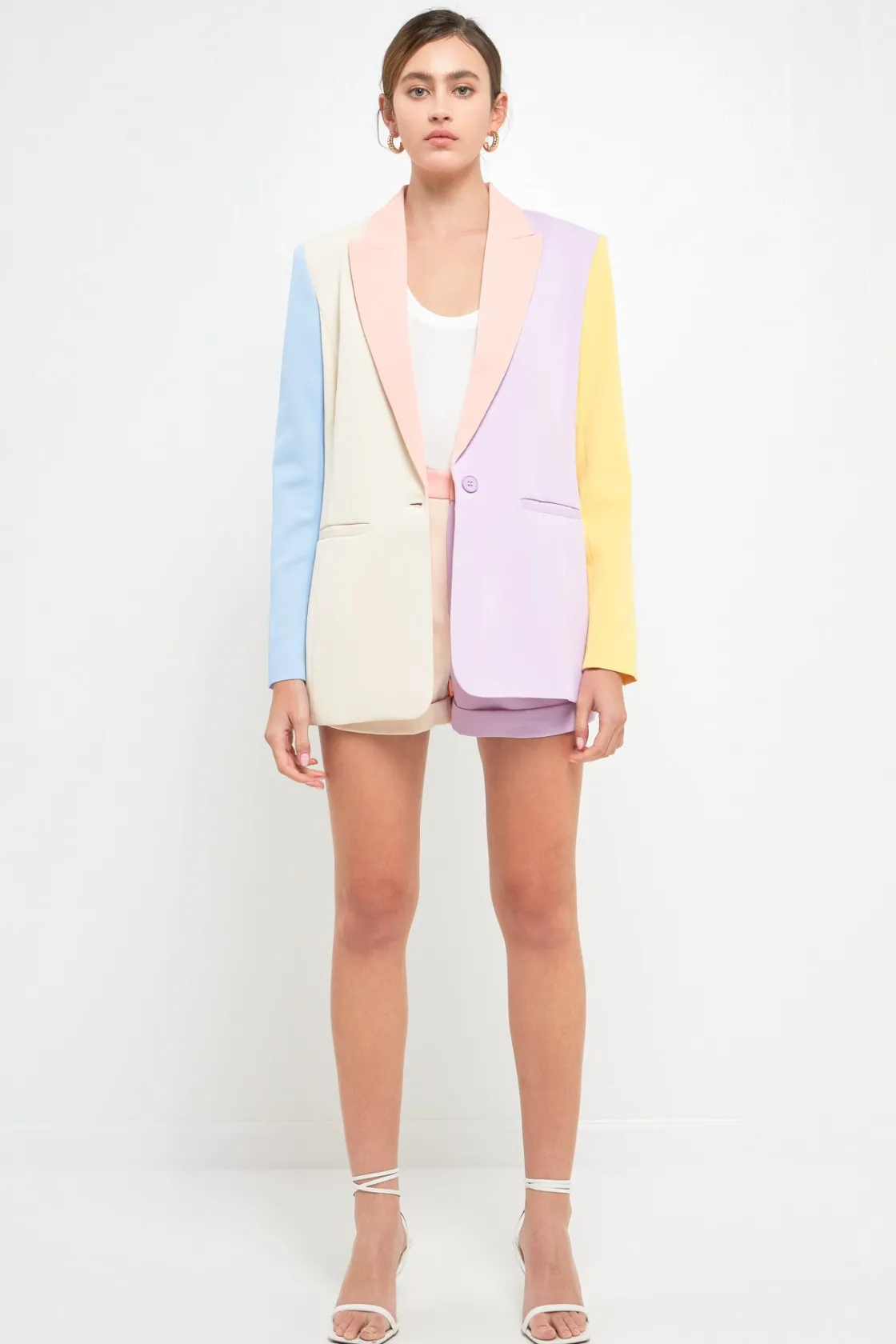 endless_rose__multi_color_1-3.webp ENDLESS ROSE Matching Sets | Blazers*- Color Block Blazer MULTI