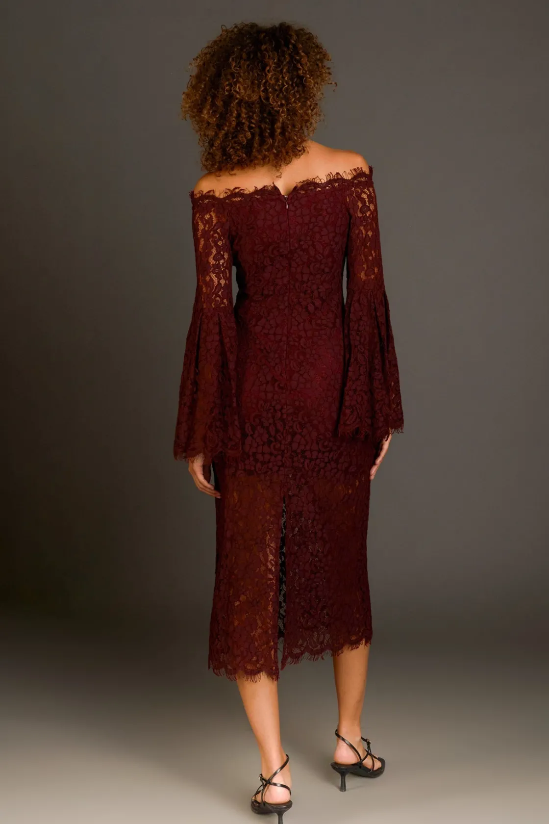 endless_rose__off_shoulde_3-5.webp ENDLESS ROSE Lace Dresses | Tops*- Off Shoulder Lace Maxi Dress BURGUNDY