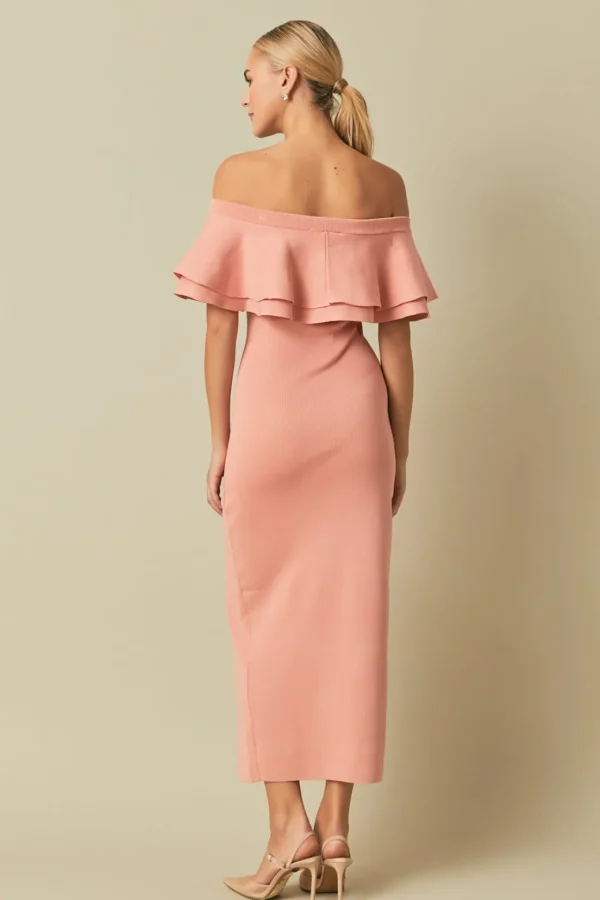 ENDLESS ROSE Sweaters & Knits | Tops*- Off the Shoulder Ruffle Maxi Dress