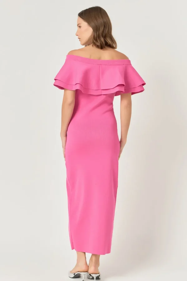 ENDLESS ROSE Sweaters & Knits | Tops*- Off the Shoulder Ruffle Maxi Dress
