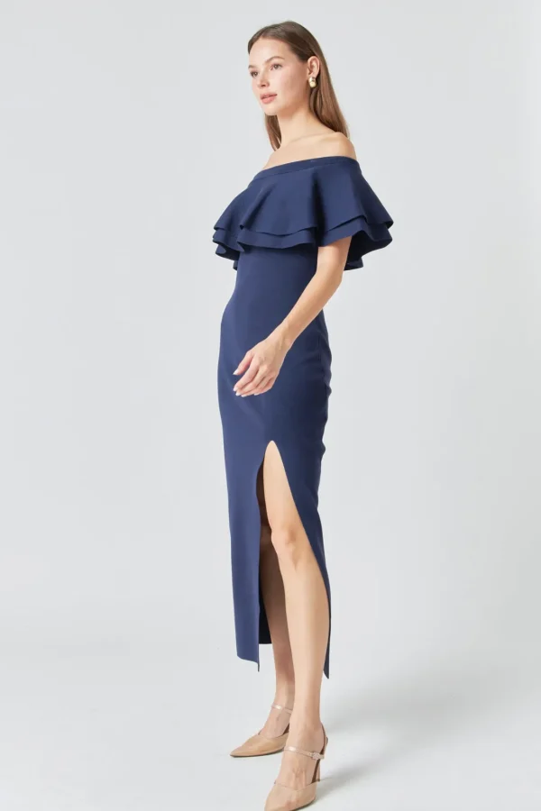 ENDLESS ROSE Sweaters & Knits | Tops*- Off the Shoulder Ruffle Maxi Dress