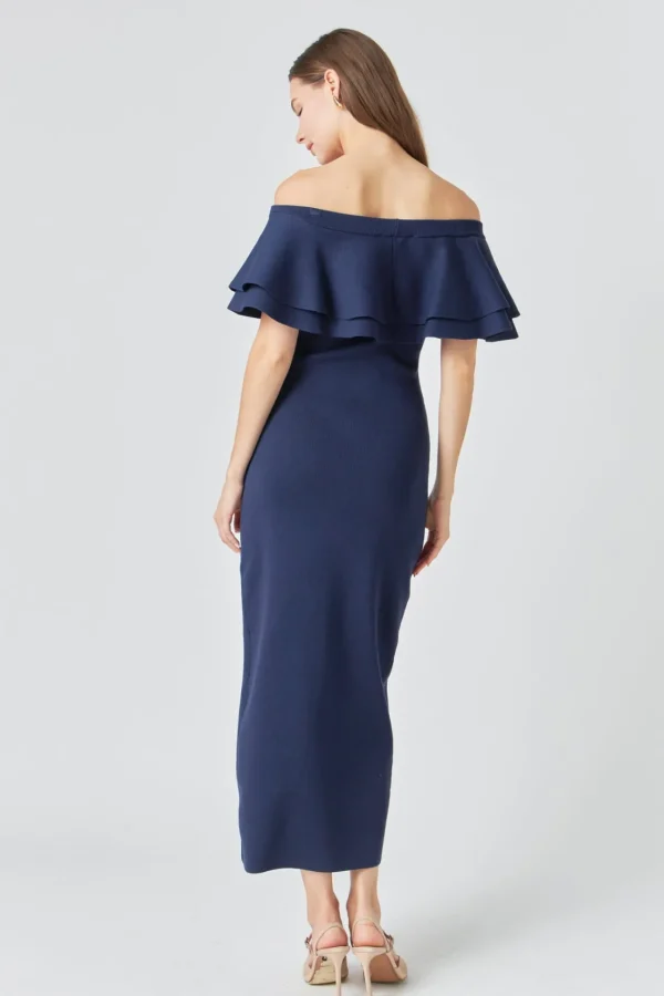 ENDLESS ROSE Sweaters & Knits | Tops*- Off the Shoulder Ruffle Maxi Dress