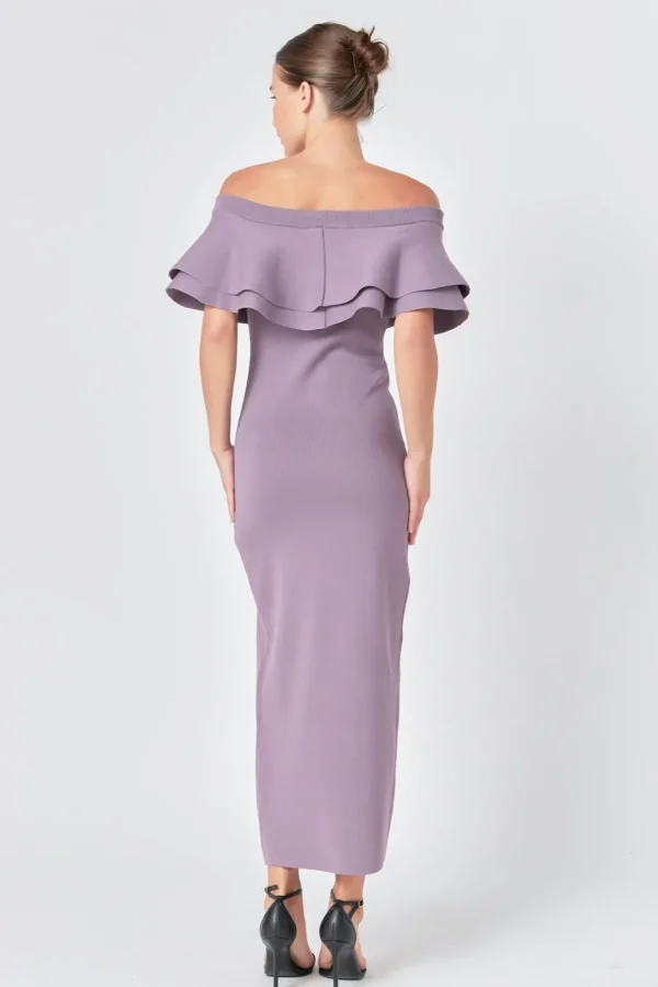 ENDLESS ROSE Sweaters & Knits | Tops*- Off the Shoulder Ruffle Maxi Dress