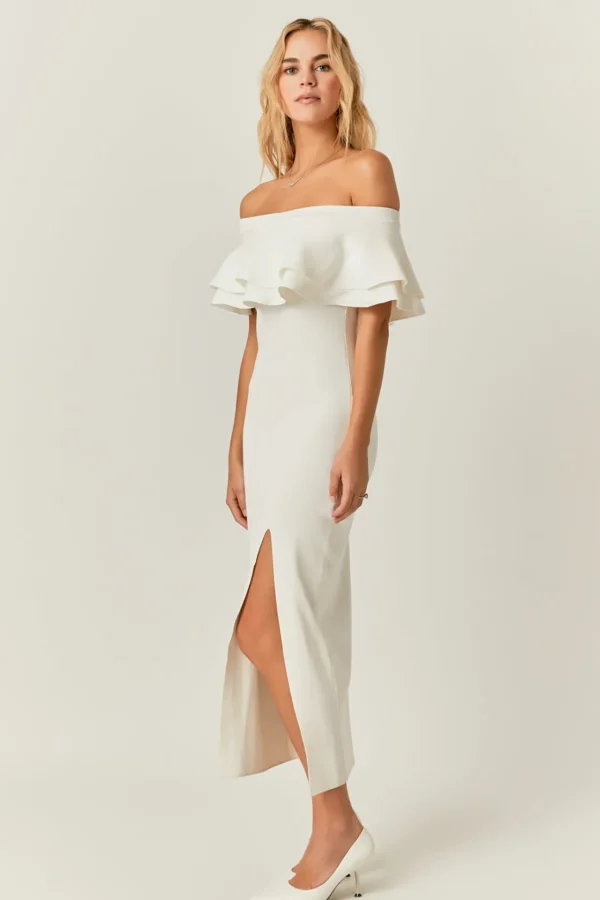ENDLESS ROSE Sweaters & Knits | Tops*- Off the Shoulder Ruffle Maxi Dress