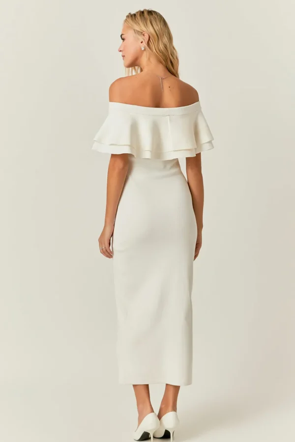 ENDLESS ROSE Sweaters & Knits | Tops*- Off the Shoulder Ruffle Maxi Dress