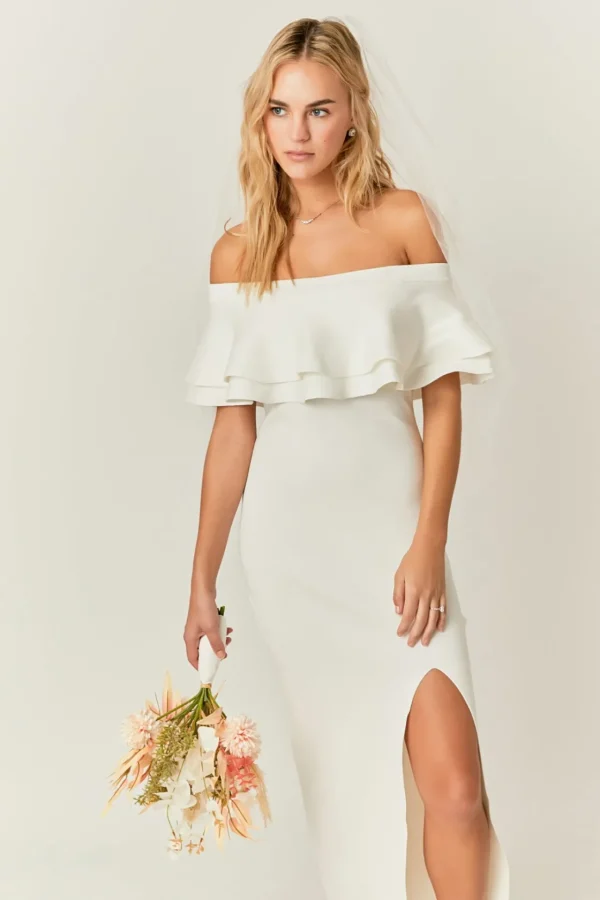 ENDLESS ROSE Sweaters & Knits | Tops*- Off the Shoulder Ruffle Maxi Dress