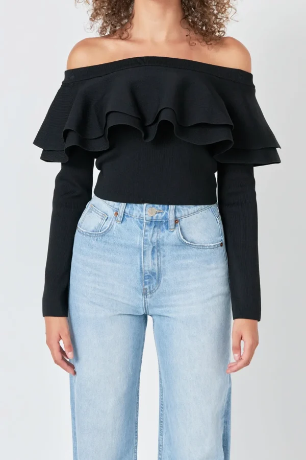 ENDLESS ROSE Sweaters & Knits | Tops*- Off-The-Shoulder Knit Top