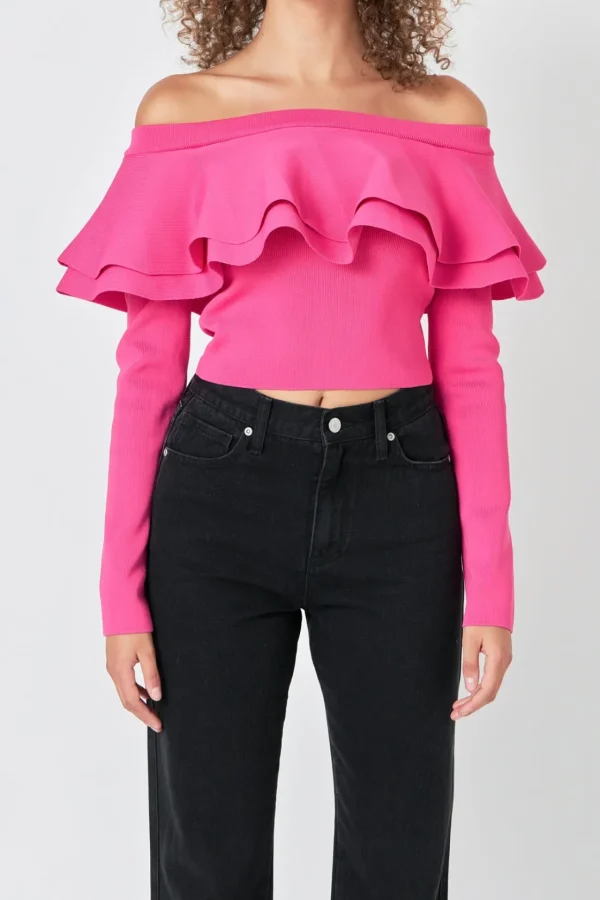 ENDLESS ROSE Sweaters & Knits | Tops*- Off-The-Shoulder Knit Top