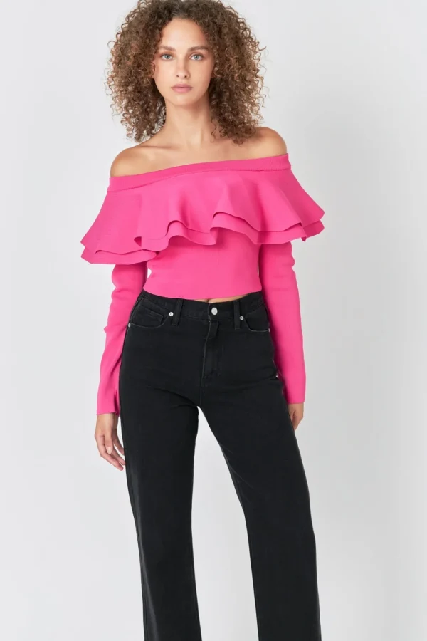 ENDLESS ROSE Sweaters & Knits | Tops*- Off-The-Shoulder Knit Top