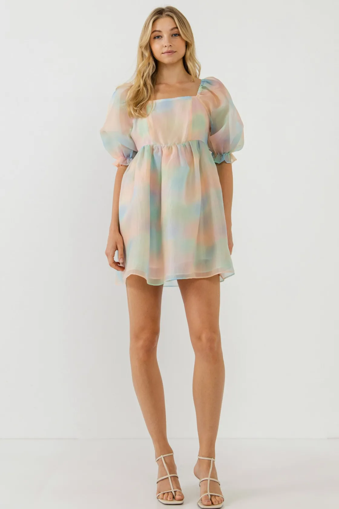 endless_rose__ombre_puff__1.webp ENDLESS ROSE Tops*- Ombre Puff MIni Dress MULTI