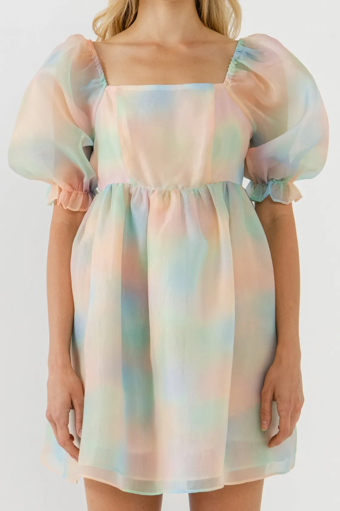 endless_rose__ombre_puff__3.webp ENDLESS ROSE Tops*- Ombre Puff MIni Dress MULTI