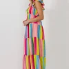 ENDLESS ROSE Tops*- Ombre Stripe Maxi Dress MULTI