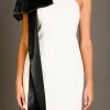 ENDLESS ROSE One Shoulder | Tops*- One Shoulder Bow Tie Mini Dress IVORY