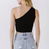 ENDLESS ROSE Sweaters & Knits | Tops*- One Shoulder Knit Crop Top
