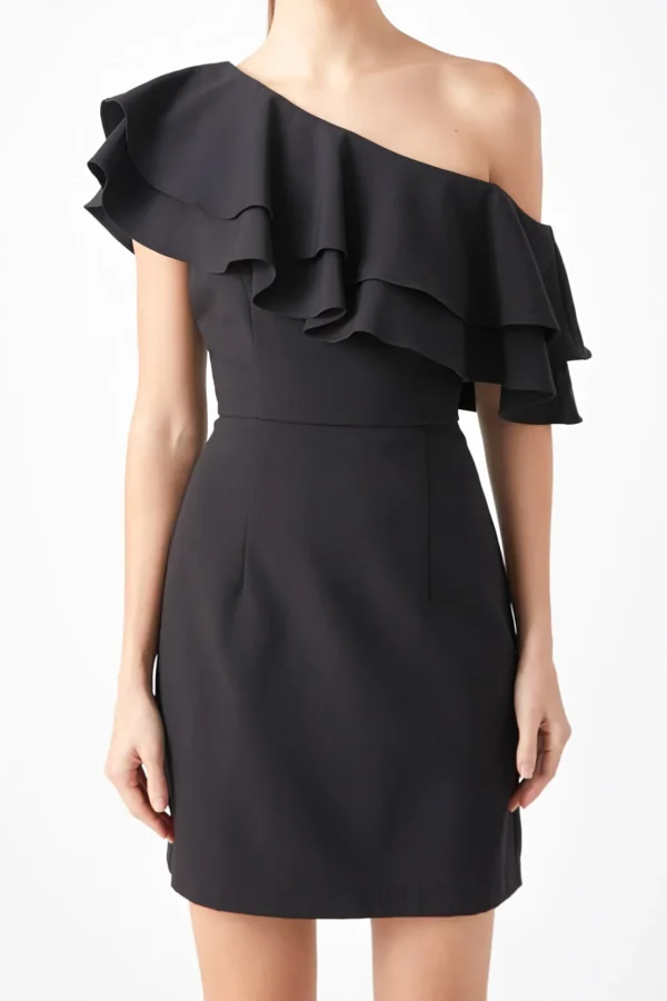 ENDLESS ROSE One Shoulder | Tops*- One Shoulder Mini Dress