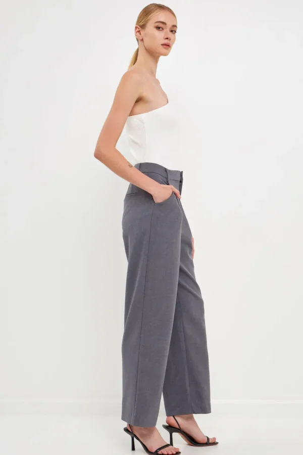 ENDLESS ROSE Tops*- One Shoulder Ribbed Knit Bodysuit