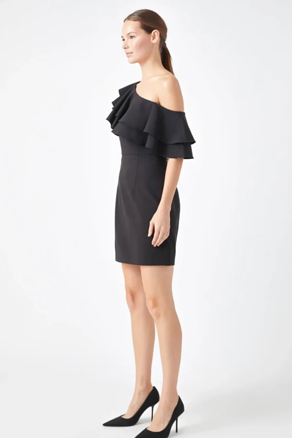 ENDLESS ROSE One Shoulder | Tops*- One Shoulder Mini Dress