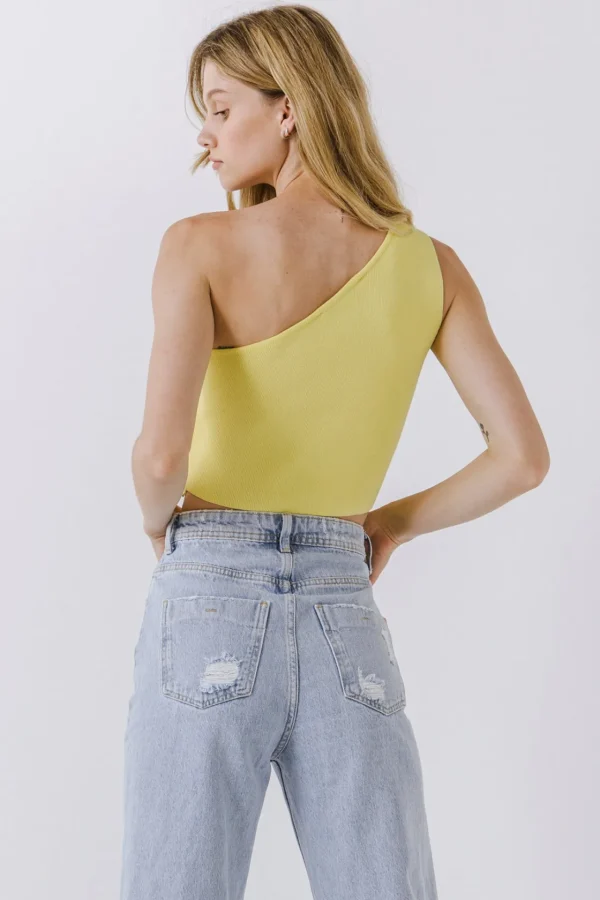 ENDLESS ROSE Sweaters & Knits | Tops*- One Shoulder Knit Crop Top