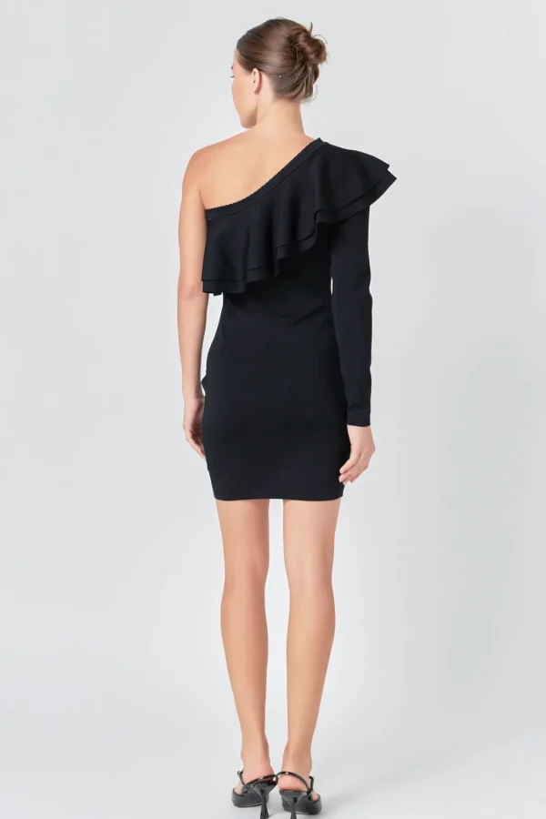 ENDLESS ROSE One Shoulder | Bodycon Dresses*- One Shoulder Knitted Mini Dress