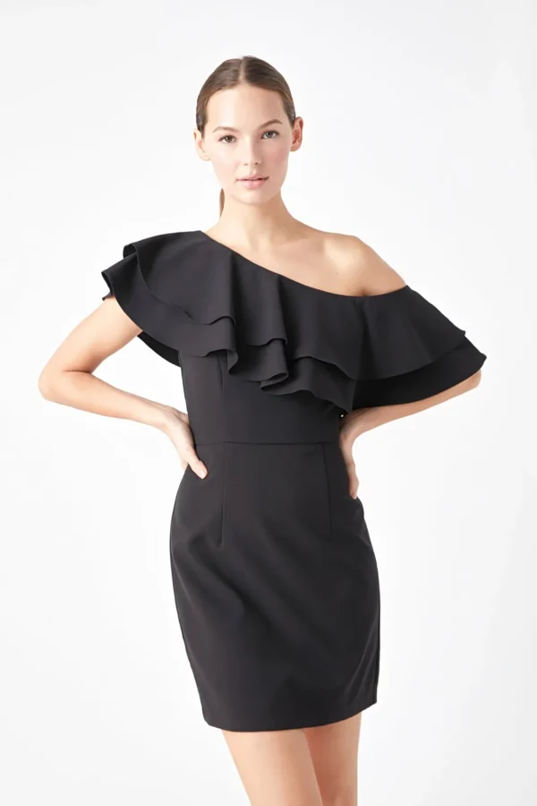 ENDLESS ROSE One Shoulder | Tops*- One Shoulder Mini Dress