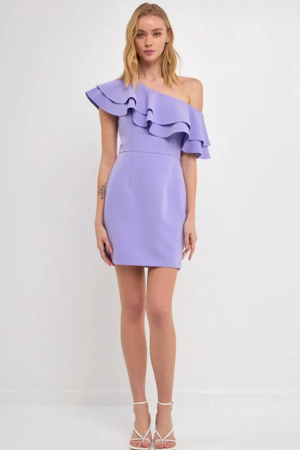 ENDLESS ROSE One Shoulder | Tops*- One Shoulder Mini Dress