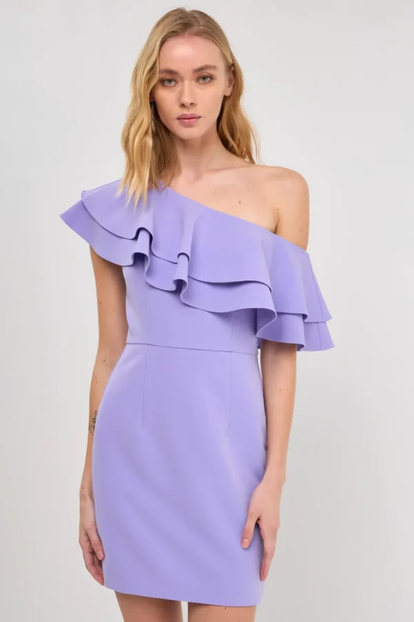 ENDLESS ROSE One Shoulder | Tops*- One Shoulder Mini Dress