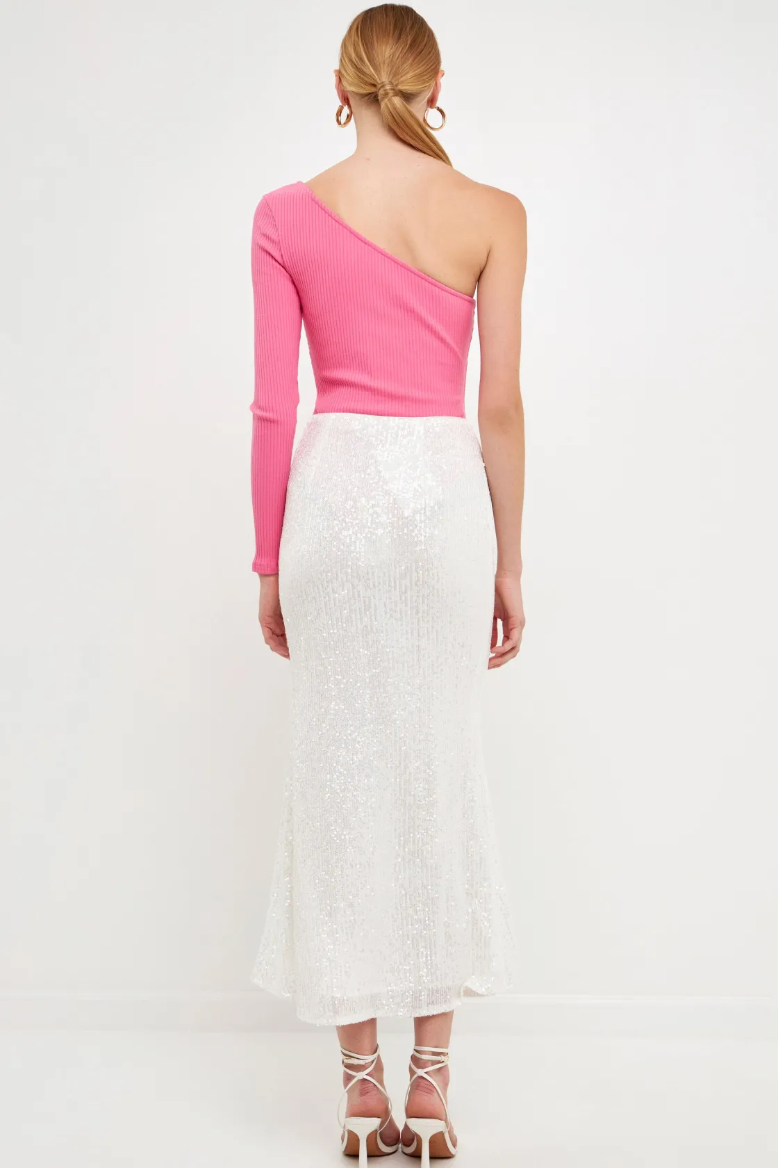endless_rose__one_shoulde_7.webp ENDLESS ROSE Tops*- One Shoulder Ribbed Knit Bodysuit