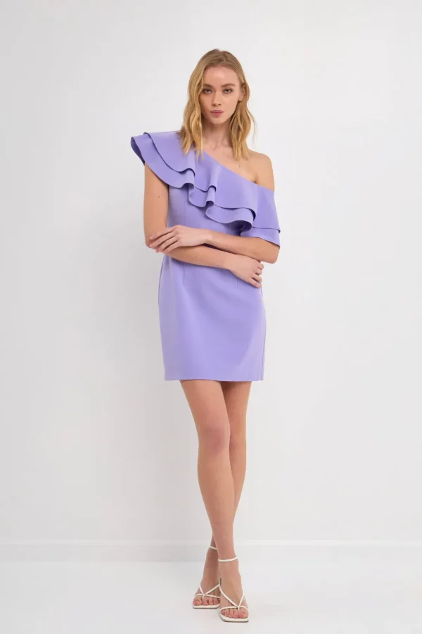 ENDLESS ROSE One Shoulder | Tops*- One Shoulder Mini Dress