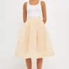 ENDLESS ROSE Skirts | Tops*- Organza A Line Midi Skirt CREAM