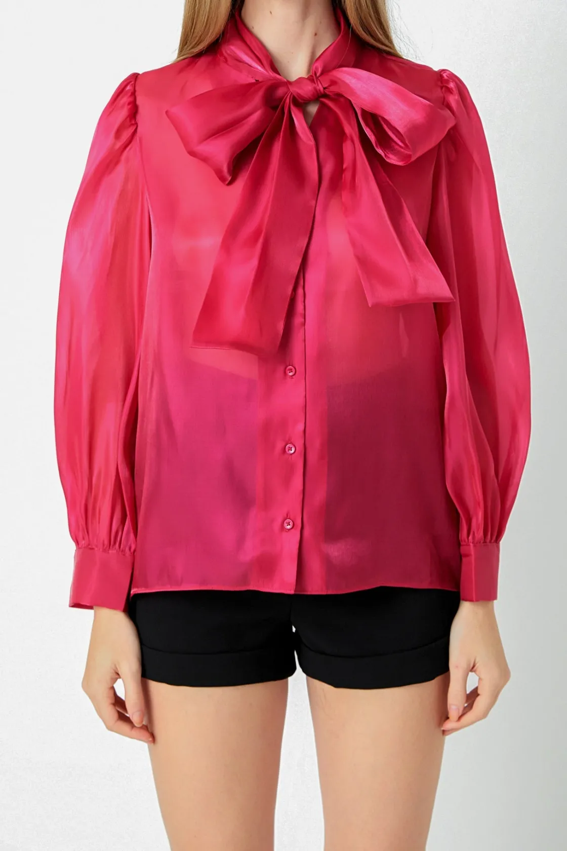 endless_rose__organza_blo_5.webp ENDLESS ROSE Tops*- Organza Blouse Top