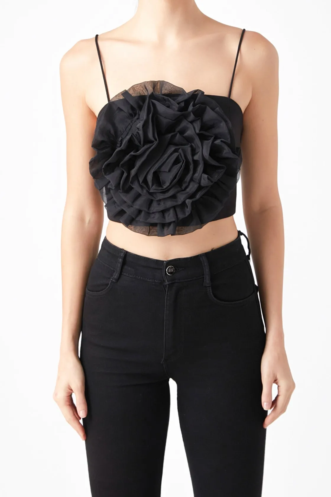 endless_rose__organza_flo_0.webp ENDLESS ROSE Tops*- Organza Flower Top
