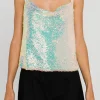 ENDLESS ROSE Tops*- Orora Sequins Ribbon Tied Top