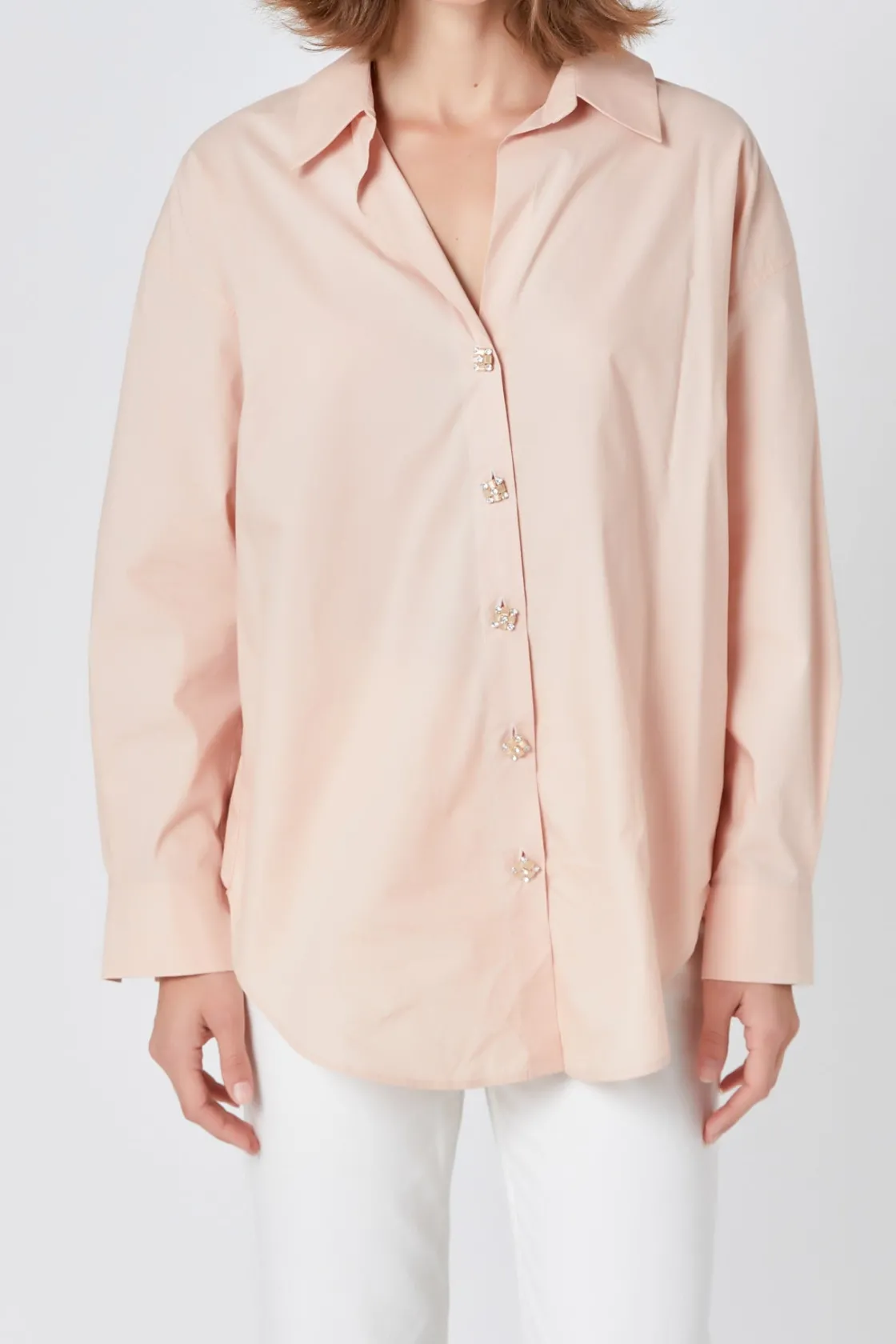 endless_rose__oversize_bu_0.webp ENDLESS ROSE Shirts & Blouses | Tops*- Oversize Button Collared Shirt