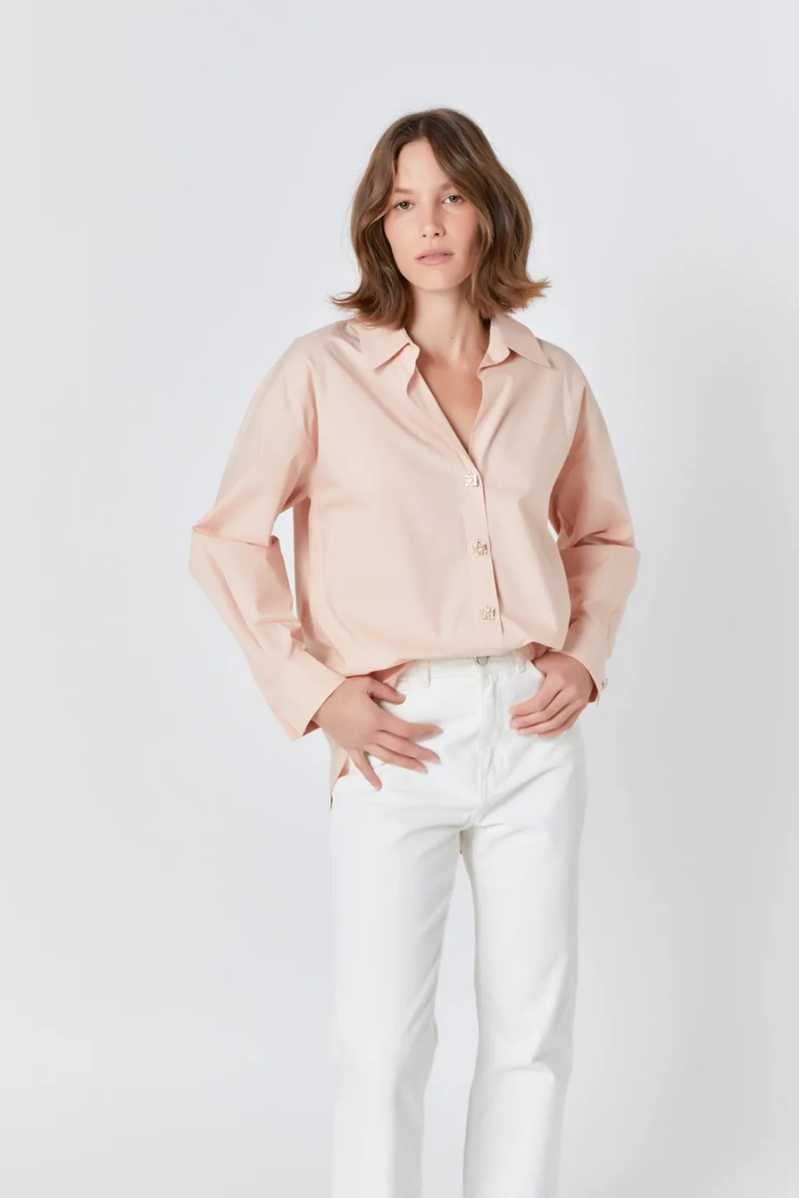 endless_rose__oversize_bu_3.webp ENDLESS ROSE Shirts & Blouses | Tops*- Oversize Button Collared Shirt