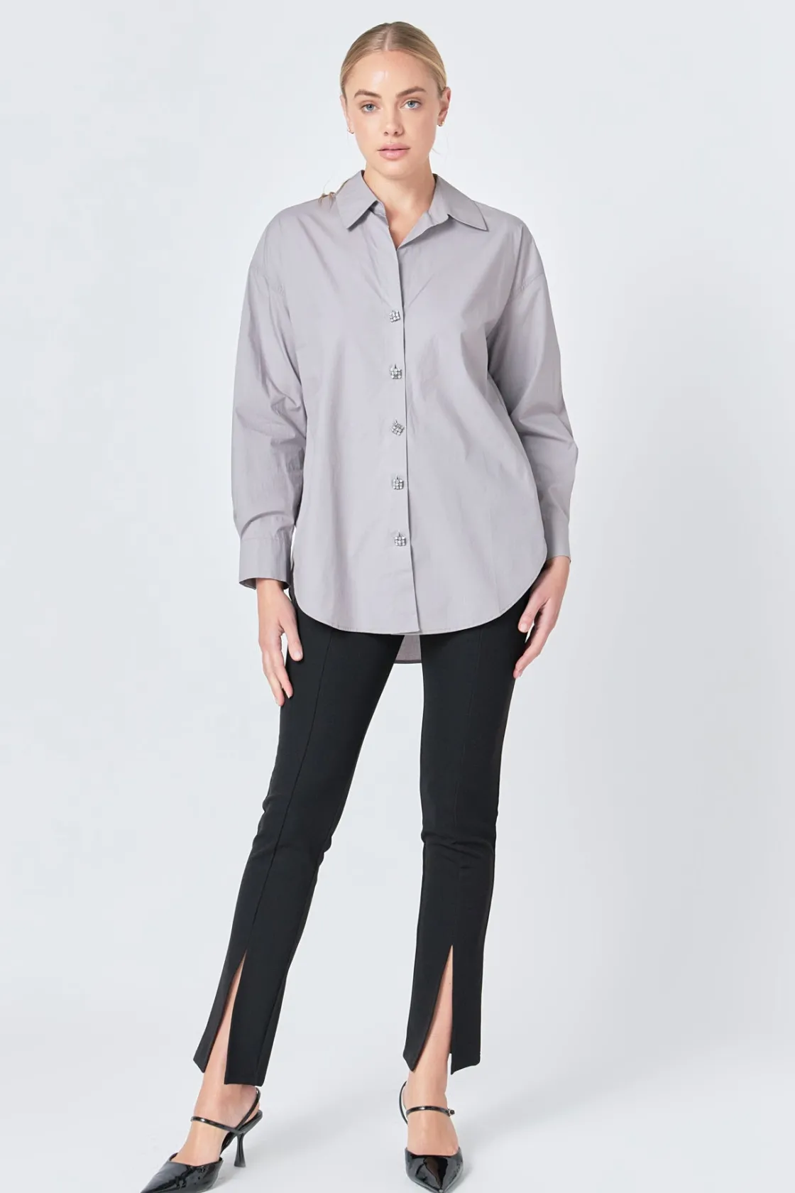 endless_rose__oversize_bu_4.webp ENDLESS ROSE Shirts & Blouses | Tops*- Oversize Button Collared Shirt