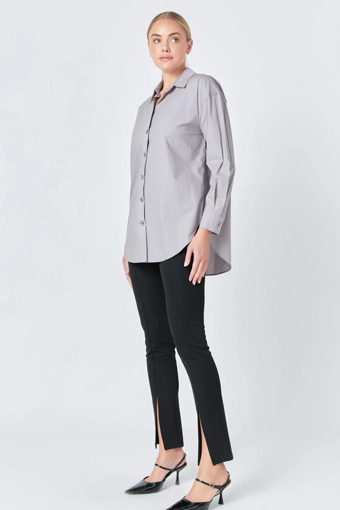 endless_rose__oversize_bu_6.webp ENDLESS ROSE Shirts & Blouses | Tops*- Oversize Button Collared Shirt