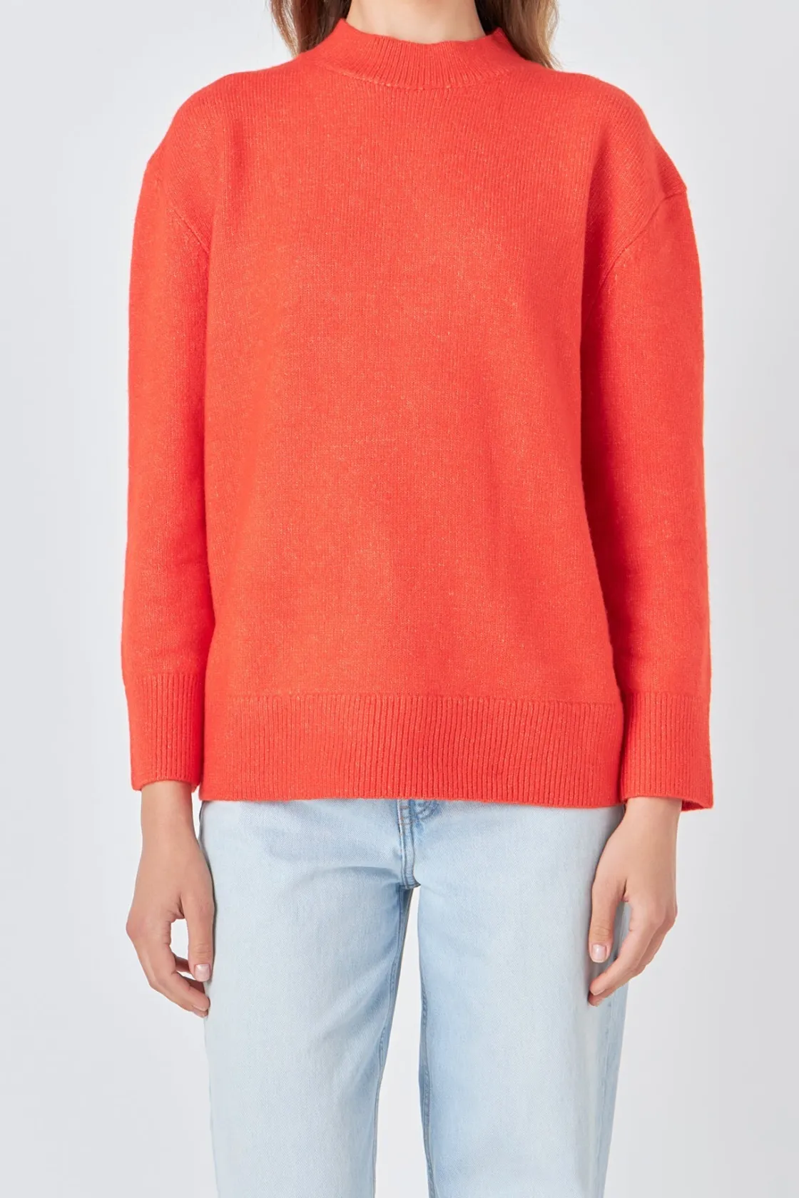endless_rose__oversized_c_0-2.webp ENDLESS ROSE Sweaters & Knits | Tops*- Oversized Crewneck Sweater ORANGE