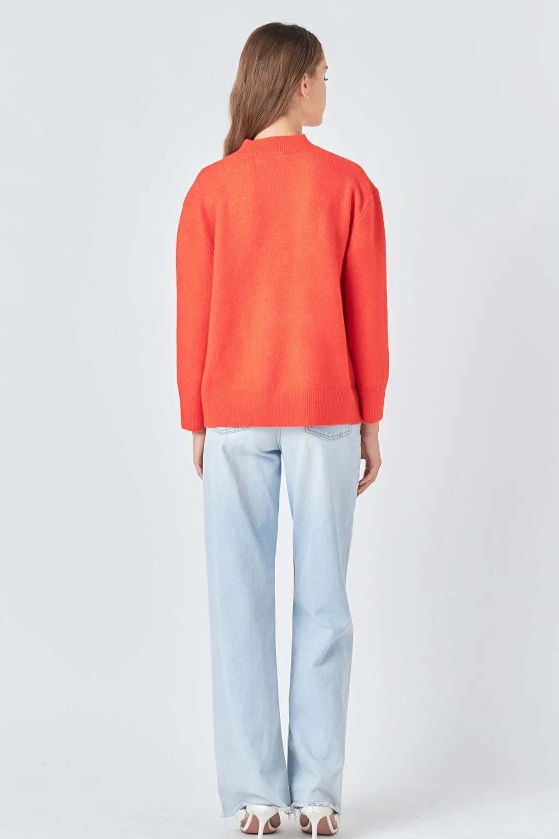 endless_rose__oversized_c_2-2.webp ENDLESS ROSE Sweaters & Knits | Tops*- Oversized Crewneck Sweater ORANGE