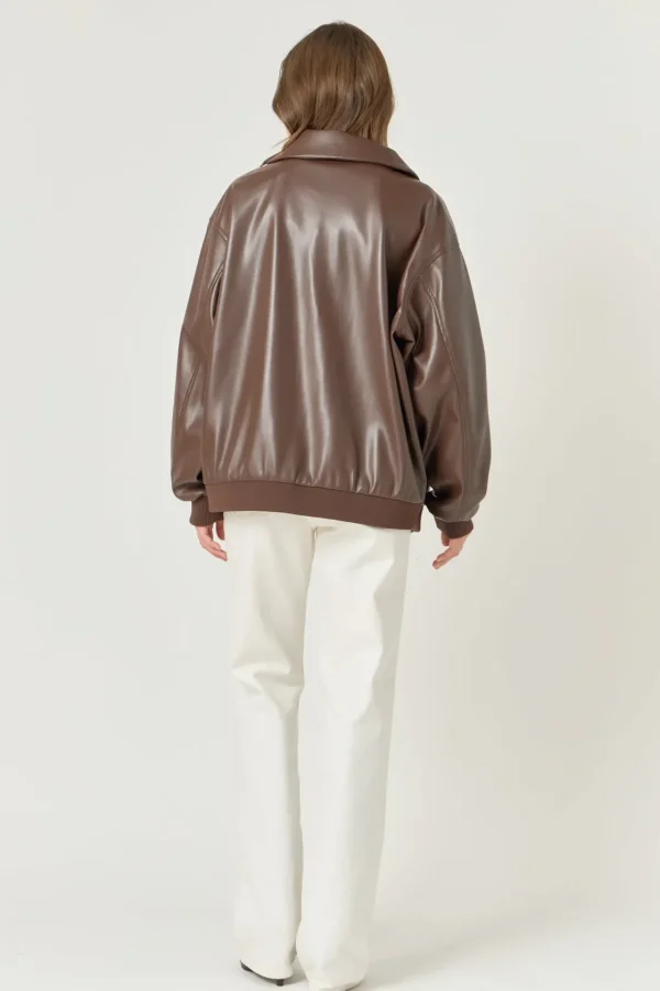 ENDLESS ROSE Jackets & Coats | Tops*- Oversized Faux Leather Jacket
