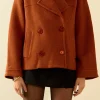 ENDLESS ROSE Jackets & Coats | Tops*- Oversized Short Coat CINNAMON