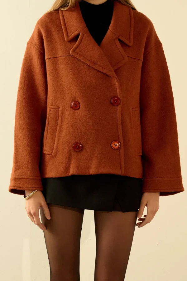 ENDLESS ROSE Jackets & Coats | Tops*- Oversized Short Coat CINNAMON