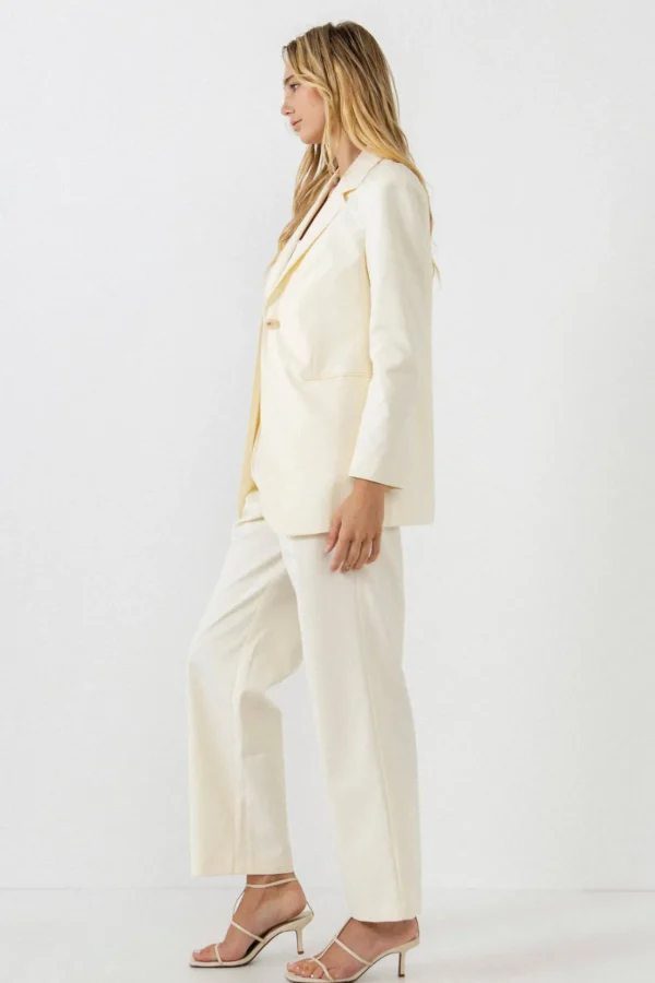ENDLESS ROSE Blazers*- Oversized Single Breasted Blazer IVORY