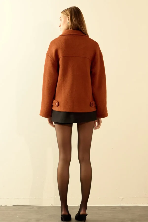 ENDLESS ROSE Jackets & Coats | Tops*- Oversized Short Coat CINNAMON