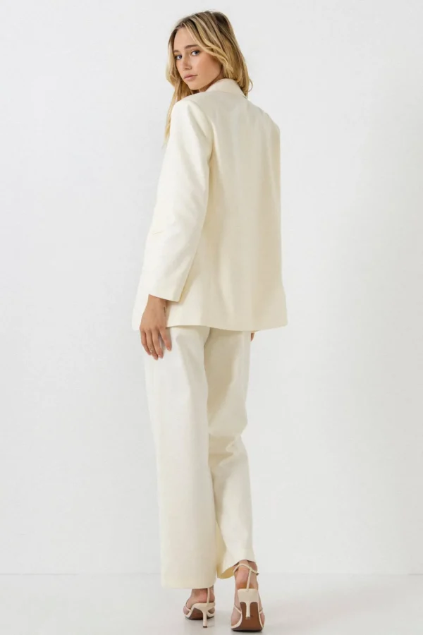 ENDLESS ROSE Blazers*- Oversized Single Breasted Blazer IVORY