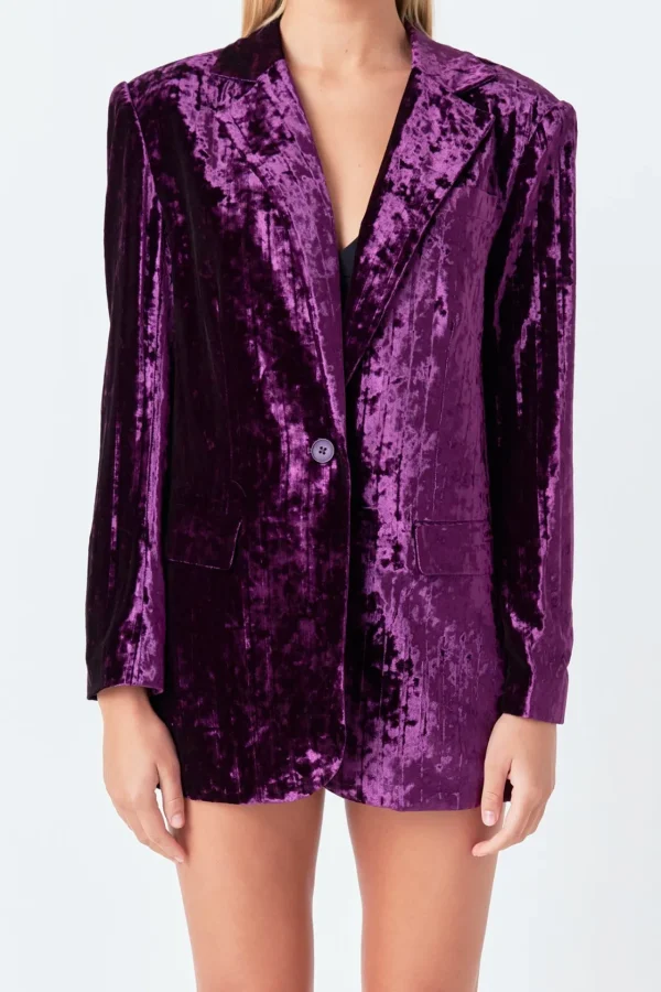 ENDLESS ROSE Blazers | Tops*- Oversized Velvet Blazer
