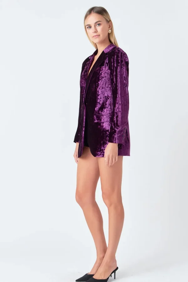ENDLESS ROSE Blazers | Tops*- Oversized Velvet Blazer